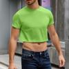 Men's Half Cut Casual Beach Round Neck Short Sleeved Top