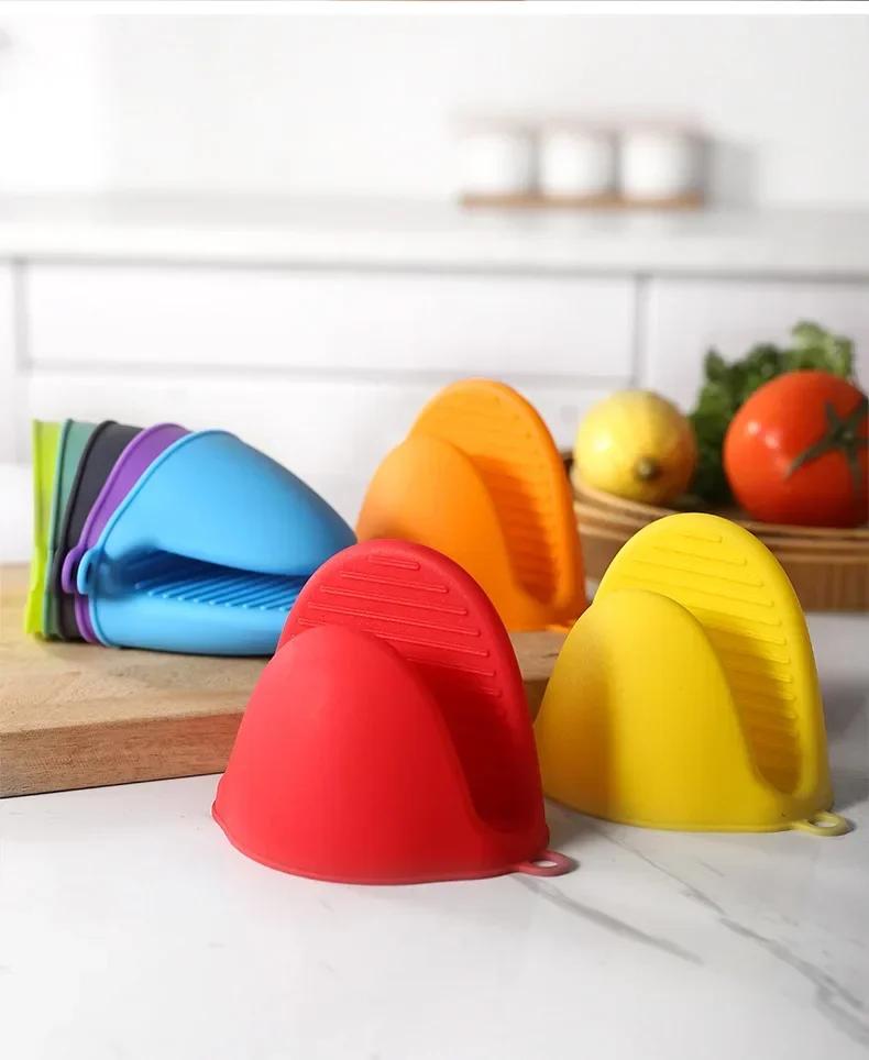 1 шт. Силиконовые прихватки термостойкие, прихватки для кухни, готовки и выпечки, защитные накладки для пальцев для кастрюли, аэрофритюрницы