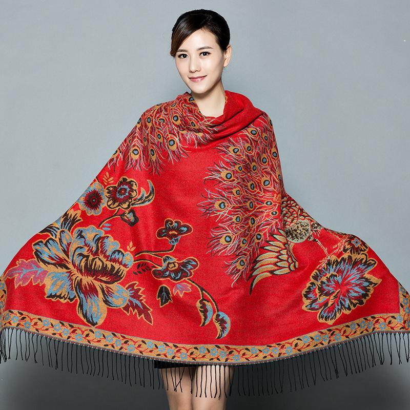 145 * 145cm Autumn And Winter New Women'S Solid Color Versatile Simple Tassel Imitation Cashmere Double-Sided Scarf Warm Scarf Atmosphere Shawl