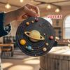 Космическое искусство Металлическая круглая настенная табличка Планеты Солнечной системы Орбиты 2D Плоский жестяной декор 12 дюймов
