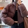 Пуховик из хлопка нового стиля для женщин, зимнее короткое утолщенное хлопковое пальто, свободное пальто-хлеб, хлопковое пальто в корейском стиле в западном стиле