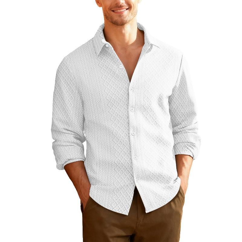 Мужские рубашки с длинным рукавом Легкие шамбре рабочие рубашки с карманами Повседневные на пуговицах Расслабленного кроя нарядные рубашки Удобная западная рубашка для мужчин