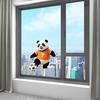 Стикер на окно Yousheng с дизайном Футбольный Панда, Наклейка на стекло без следов клея для гостиной, спальни, прихожей, дома