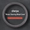 Luxury Lambswool Winter Steering Wheel Cover, 38cm Diameter, Unisex