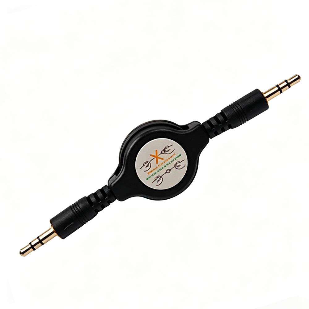 Retractable 3.5mm Male to Male AUX Audio Cable 80cm Stereo Auxiliary Cord for Car Vehicle Phone GPS MP3 MP4 Stereo Speaker