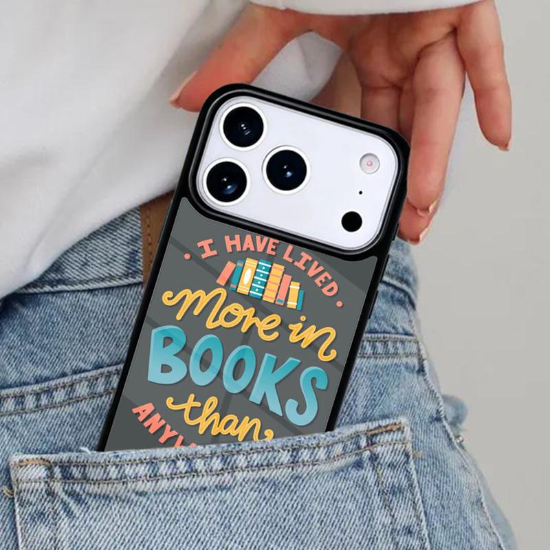 Читать книги Библиотека Книжная полка Цитаты Чехол для телефона для iPhone 17ProMax 12 13 14 15 16e 17 Pro Max Plus Air Cover