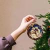Christmas Tree Pendant ,Nativity Scene Hanging Ornaments Car Decoration Wood Xmas