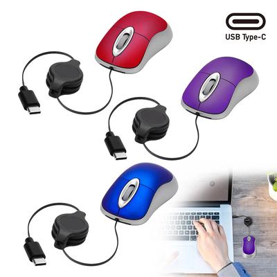 Компьютерная мышь 3 кнопки Мини проводная Маленькая рука Выдвижной USB-кабель Регулируемая Масштабируемая Игровая мышь Офис Дети