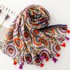 Luxury Bohemian Styles Women Scarf Summer Beach Shawl Cotton Linen Feeling Tassel Pashmina Muslim Hijab Wrap Viscose Turban