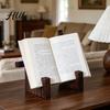 Solid Wood Book Holder Wooden Stand for Reading, Adjustable Tablet Cookbook Holder, Photo Frame Foldable Desktop Display Rack Music Records Art Print