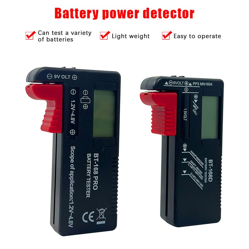 1 шт. BT-168D Тестер батарей Универсальный цифровой ЖК-тестер AA AAA CD 9V 1.5V Мизинчиковые батарейки Тестер напряжения батарей
