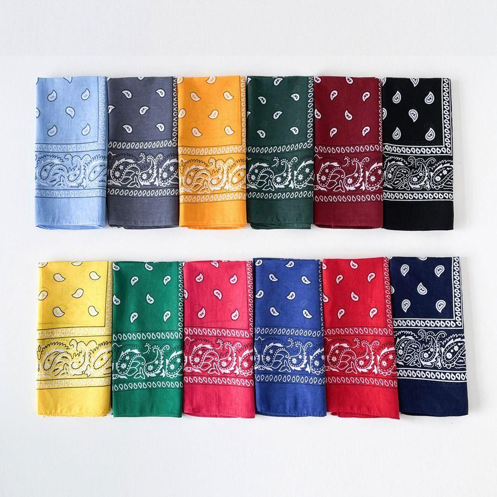 Triangle Scarf Small Square Scarf Headband Printed Silk Scarf Cashew Nut Print Scarves Women