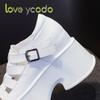 love ycodo Брендовые женские и студенческие летние сандалии из натуральной кожи на толстой подошве