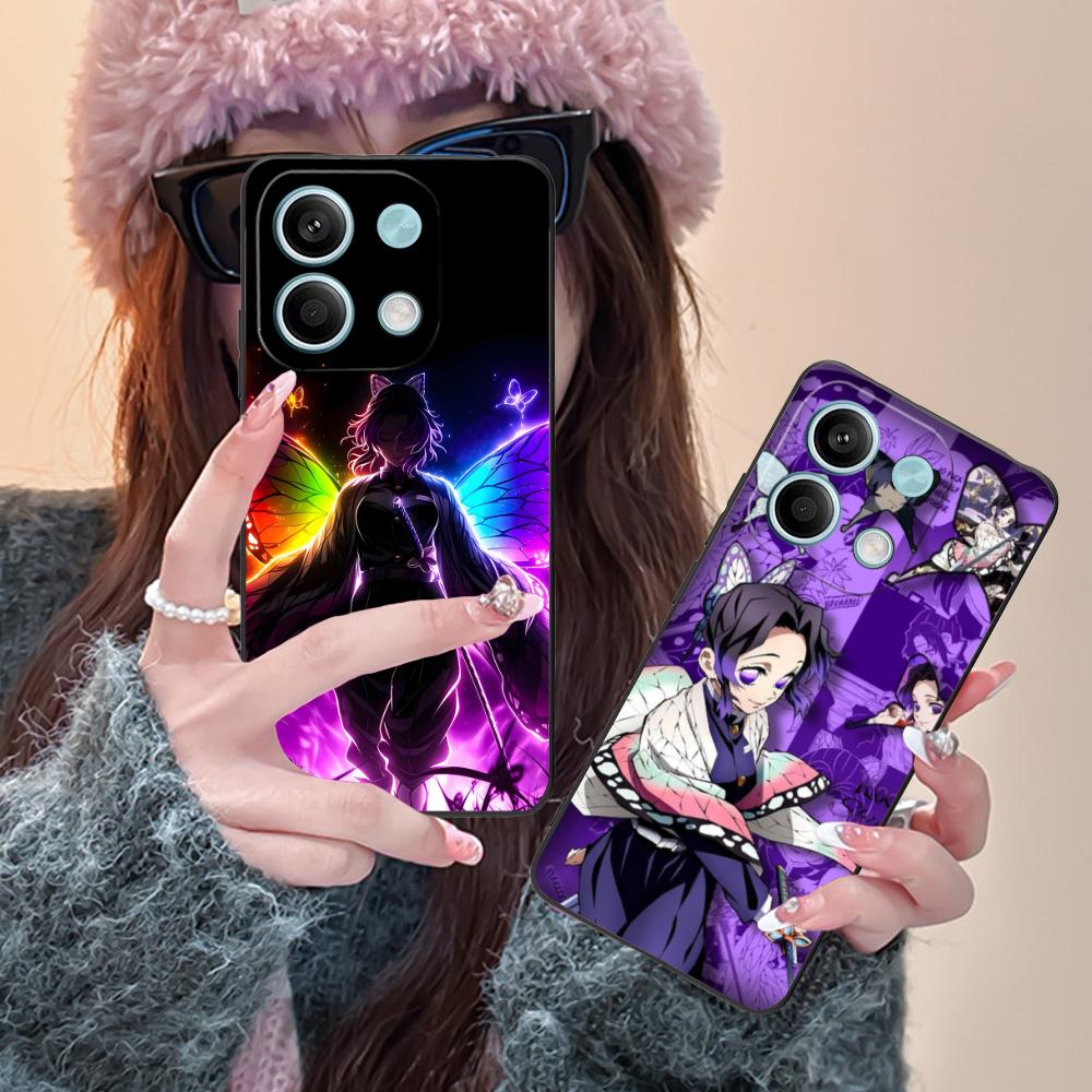 Demon Slayer Shinobu Phone Case for Xiaomi Redmi Note 14 13 12 11 A5 3 2 1 Pro Plus 4G 5G Colour Printing Pretty Luxury Cover