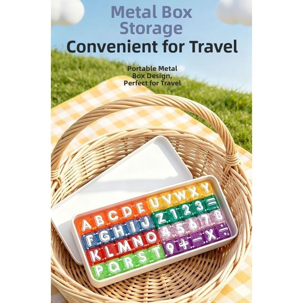 Letters and Numbers Arithmetic Toy Mini Letter Number Blocks Tabletop Game Children