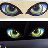 1Pcs 3D Stereo Reflective Cat Eyes Sticker Car Auto Side Fender Eye Stickers Adhesive