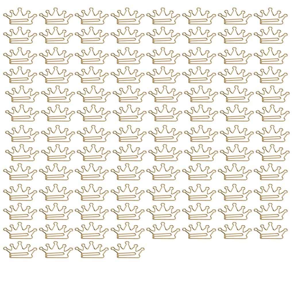 100Pcs Cute Planner Clips Innovative Design Anti Rust Electroplating Process Gold Paper Clips for