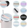 40 Oz Tumbler Flip Straw Lid Spill-Proof Splash Resistant Leak-proof Cup Lid Reusable Cover BPA-Free Dishwasher Safe Universal Cup Lid