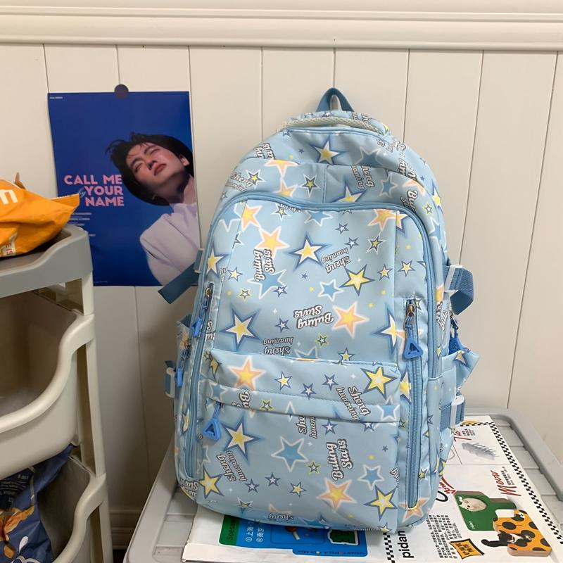 Школьный рюкзак для ученицы средней школы, рюкзак большой емкости с принтом