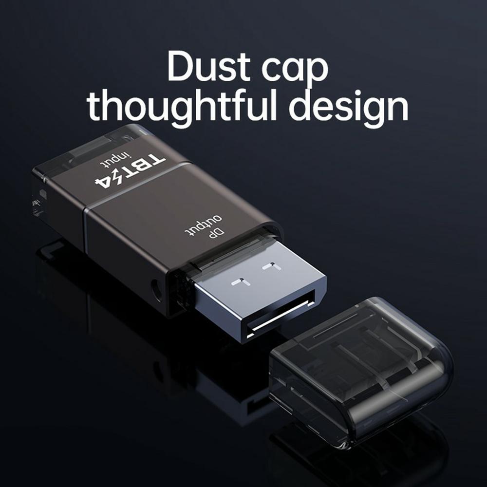 DP to Thunderbolt 3/4/5 Type-C Adapter 8K/120Hz Wired Screen Mirroring for Monitors Audio Sync Plug and Play