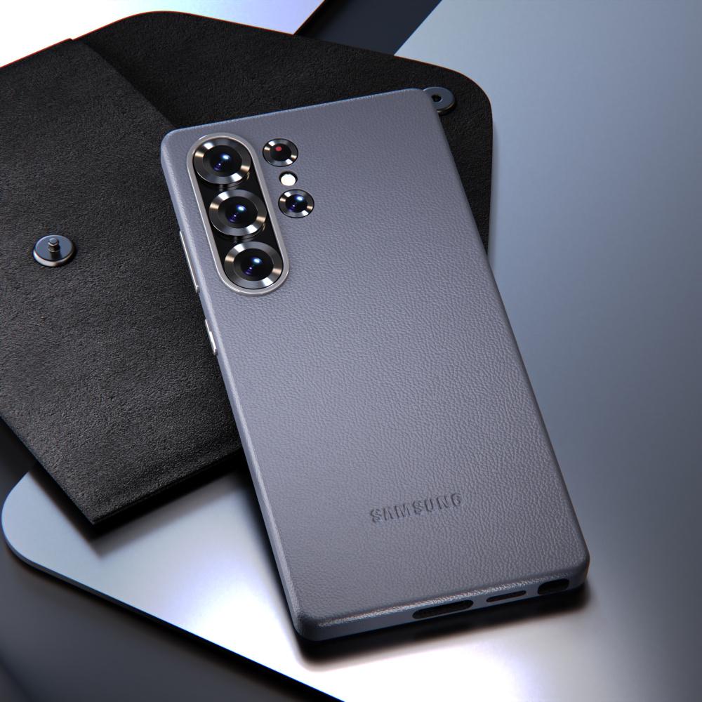 Samsung Galaxy S25 Ultra Plus кожаный чехол противоударный чехол с текстурой овчины защитная задняя крышка для S25Ultra S25Plus S25