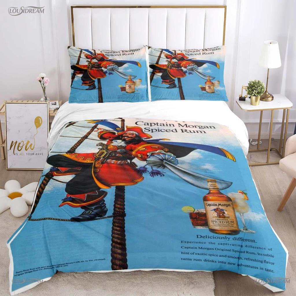 Captain morgan Casal Всесезонный пододеяльник Одеяло Постельное белье Мягкий пододеяльник и наволочки Для мальчика Односпальный/Двуспальный/Королевский/Кинг