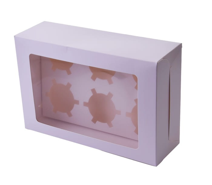 Pudełko Na 6 Muffin 24X16X7,5Cm Z Oknem I Wkładką 10Szt