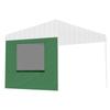 Боковая тентовая палатка x только сиденье из стали и алюминия, общее окно (Горизонтальная штора) 2,5 2,5м (Только сторона) (Модель G03) [Тип сетки/зеленый]
