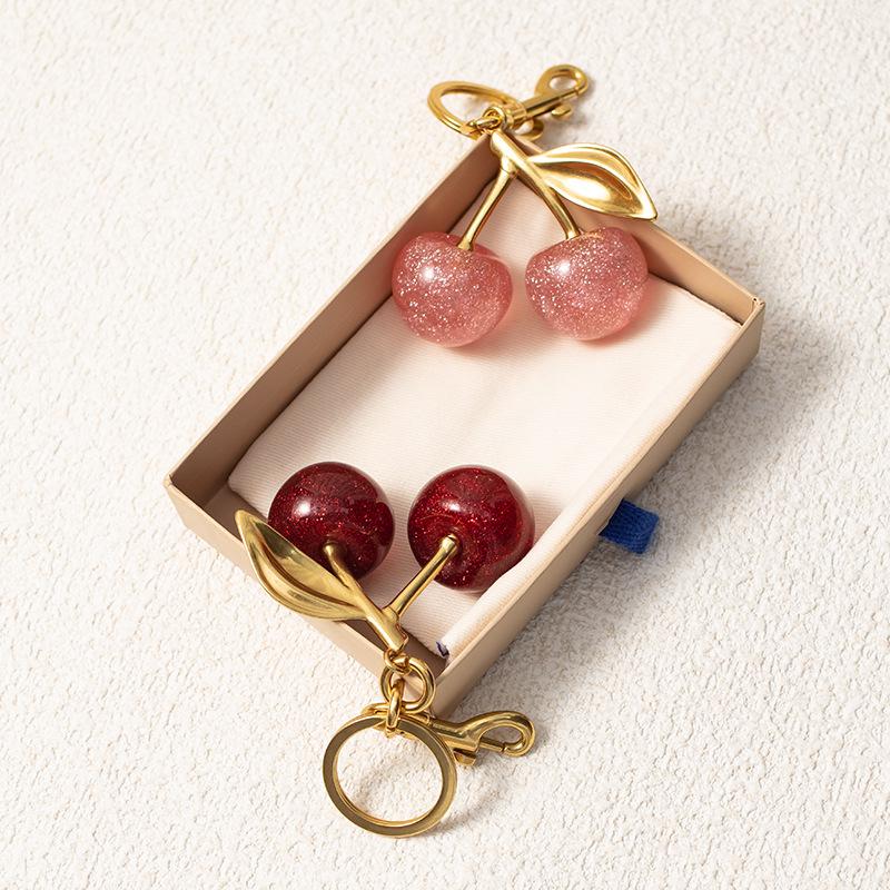 Вишнево-розовый DIY подвеска-шарм для сумки - Аксессуар для ключей в стиле TikTok