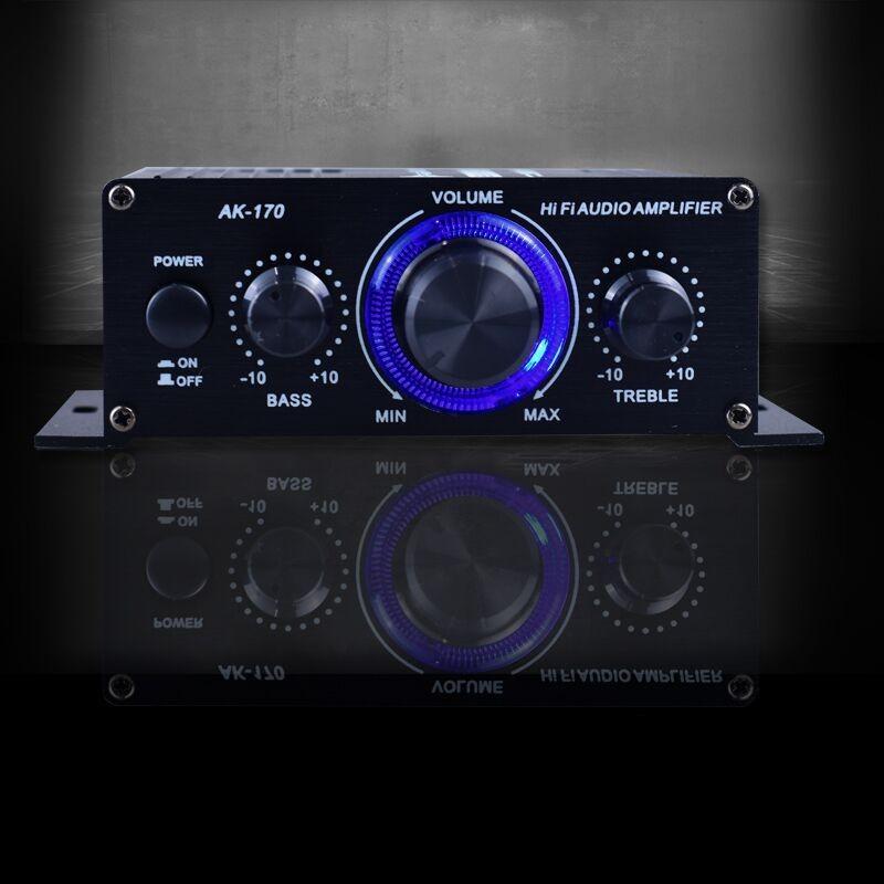 AK-170 Автомобильный HIFI Аудиоусилитель 12В Маленький Портативный Стереоусилитель Система Звука Домашнего Кинотеатра 125X75X40ММ