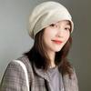 Wool Cashmere Beanies Women Ear Protection Autumn Winter Hat  Casual Soft Warm  Cap Female Japanese Skullies Vintage Art Hat