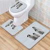 Текстурированный туалетный трехсекционный напольный коврик, ванный трехсекционный ковер, придверный коврик