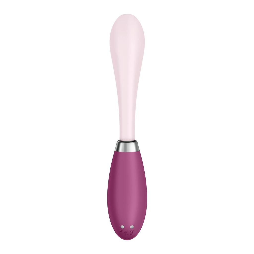Satisfyer Flex 3 Berry Flexible Vibrator Bendable Slim G Spot Clitoris Simultaneous Stimulation Flexible Flexible Clitoral Orgasm Medium Orgasm Two