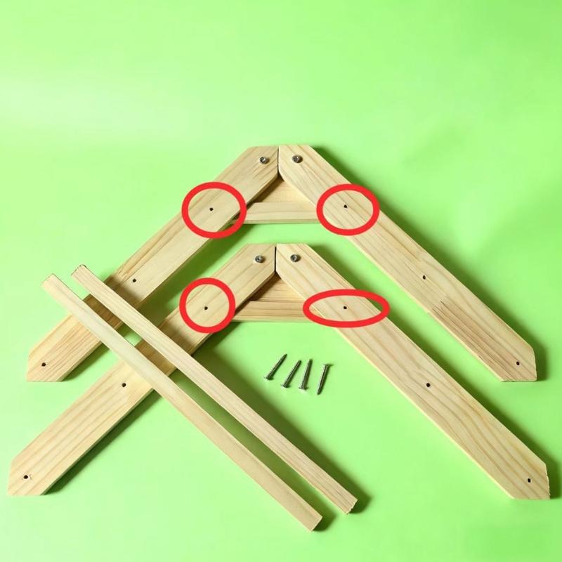 Съемный деревянный насест для птицы с треугольной конструкцией, легко чистить, курятники