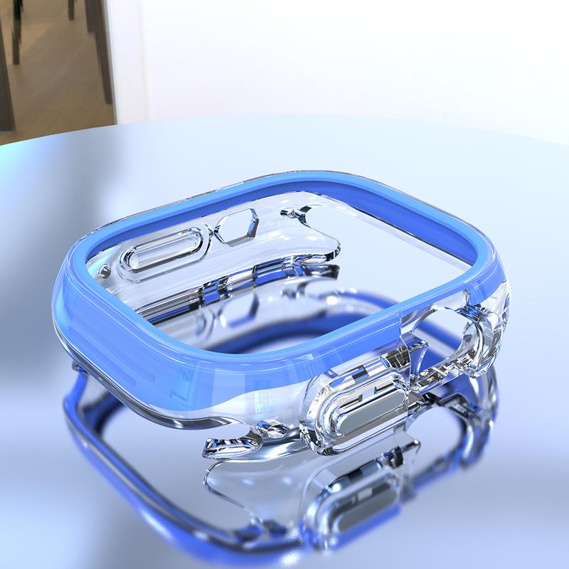 Чехол для Apple Watch Ultra 2, 49 мм, 41 мм, 45 мм, силиконовый чехол, защитный бампер, резиновый бампер iWatch Series 9, 8, 7, 6, 5, 4 SE, 44 мм, 40 мм