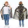 Kids Fantasy Cape Cosplay Costume 2024 Halloween Performance Wear Cloak Batman Superman Style Black One Size