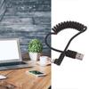Спиральный кабель USB Type C, Угловой удлинитель USB C на USB2.0, Адаптер USB C 90 градусов, Кабели для синхронизации данных