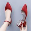 Shoes for Women Plus Size 35-43 Spirng Autumn Pumps Party Evening Pointed Toe Buckle Strap Casual Gladiator Zapatos De Mujer