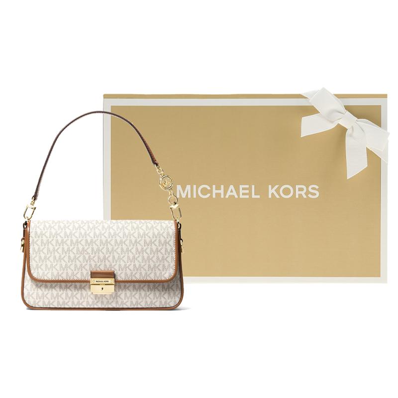 MICHAEL KORS shoulder bag Bradshaw simple silhouette, exquisite metal parts, retro old flower printed all over, cowhide, armpit bag, hand bag, small