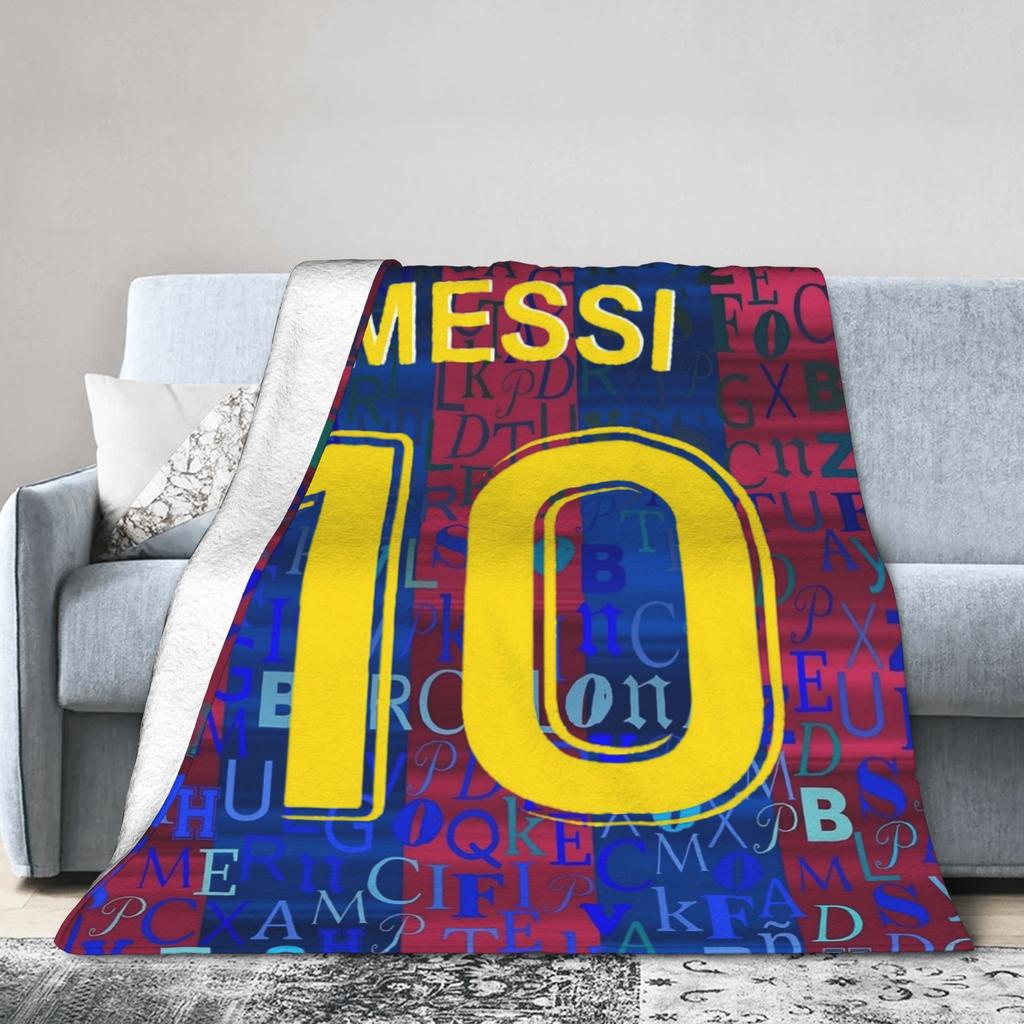 Argentina Number 10 Football Soccer Flannel Blanket Messied Awesome Throw Blanket for Home Hotel Sofa 150*125cm Bedspread