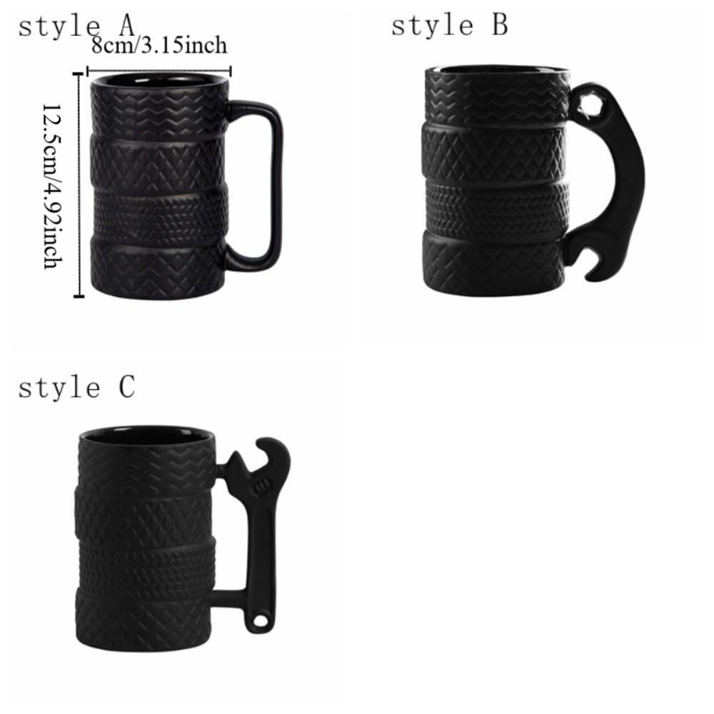 Industrial Style Tire Ceramic Water Cup Large Capacity Funny Coffee Cup Unique Decorative Tea Milk Mug Coffee Drinking