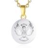 Angel Pregnancy Bola Necklace with Spread Wings Silver