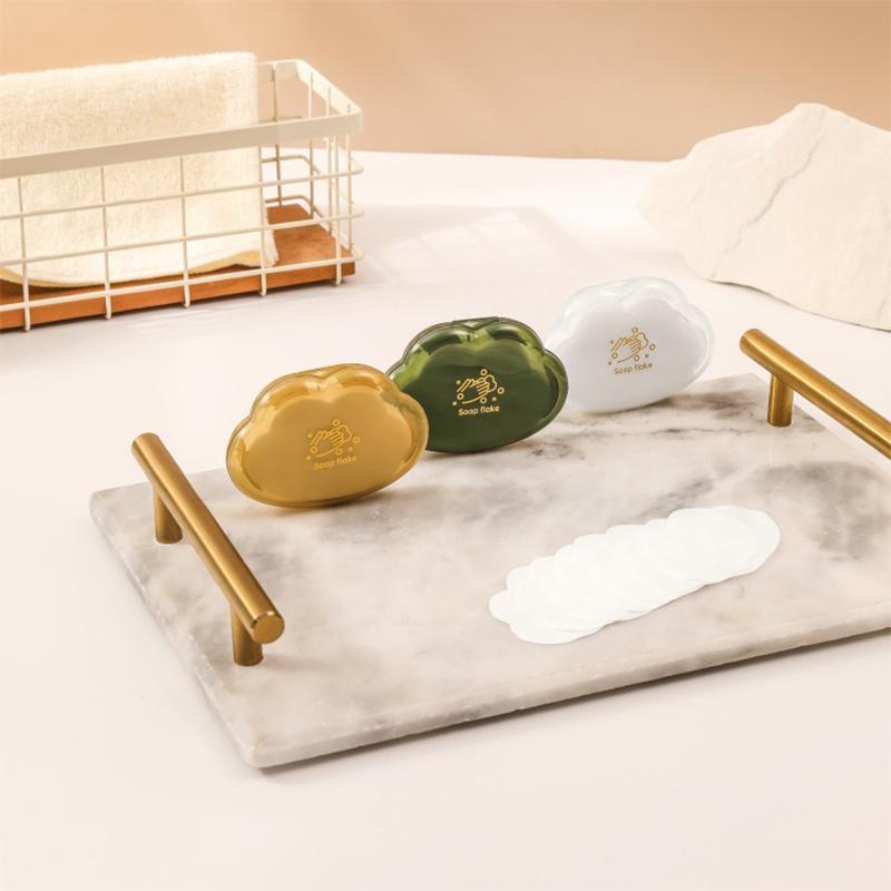 50 шт./кор. одноразовая мыльная бумага для путешествий, портативные мыльные листы, креативная форма облака, ароматное карманное мыло, мини-коробка для мытья рук