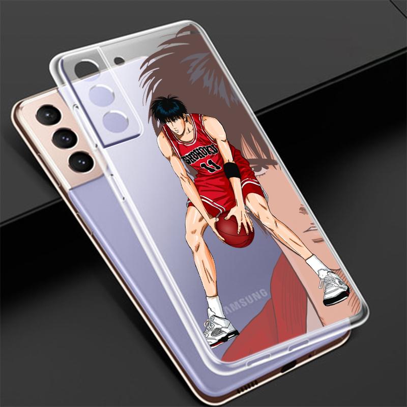 Slam Dunk Boy Anime For Samsung S23 S22 S21 Ultra S20 FE Pro Lite S10 S9 S8 Plus 5G Transparent Phone Case Cover