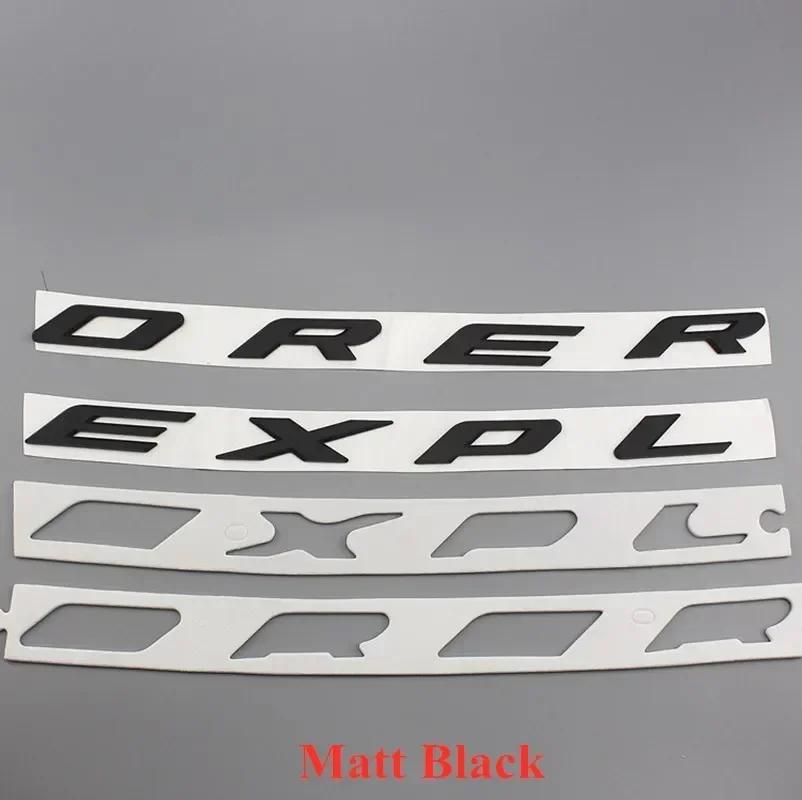 Chrome Black 3D ABS EXPLORER Letters Car Front Hood Bonnet Emblem Badge CFGJX5 Sticker Car Styling Accessories
