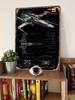 Знак из жести X-Wing, плакат самолета, украшение для гаража, гостиной, на заказ, металлические знаки для настенного декора, декор для ванной комнаты