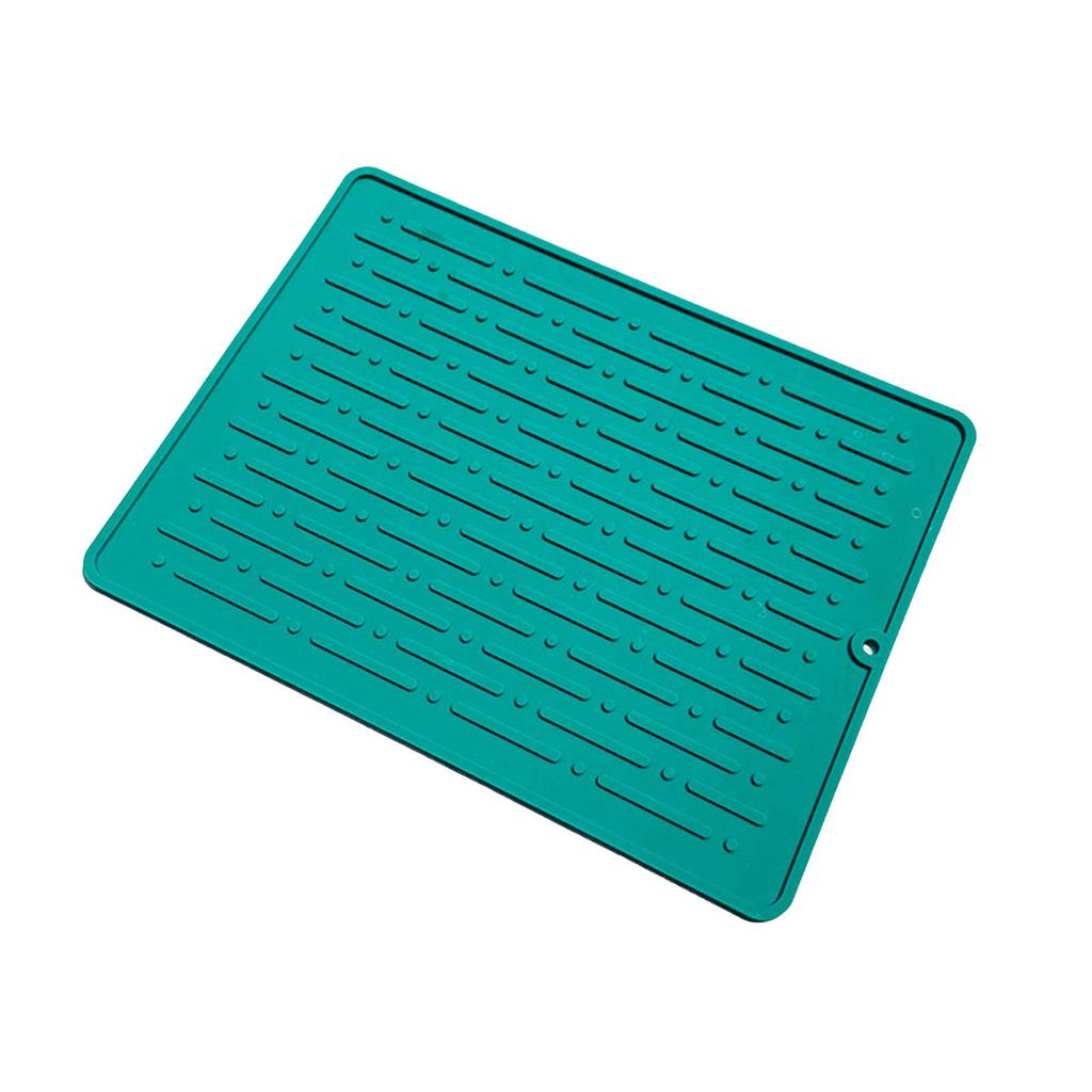 Силиконовый коврик для сушки посуды Коврик для сушки посуды для кухонной стойки Термостойкий коврик Легко очищаемый коврик для сушилки Нескользящая подставка для сушки посуды для кухонной стойки