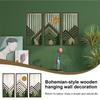 Bohemian Style Hollow Wooden Hanging Wall Decoration Wall Hanging Quadruple Mountain Forest Hollow Board