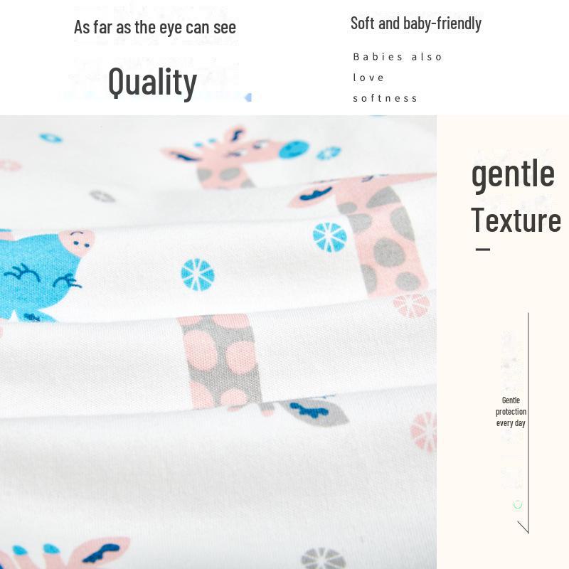 Детский спальный мешок из толстого и тонкого хлопка: Разрез по ноге, мультяшный дизайн, с рукавами, на все времена года