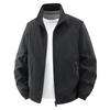 New Spring and Autumn Men's Casual Jacket Jacket Middle-aged and Elderly Stand-up Collar Jacket Loose Large Size Top
